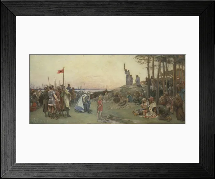 Framed Print : Ansgar Preaching Christianity, 1889 Framed Print : Ansgar Preaching Christianity, 1889