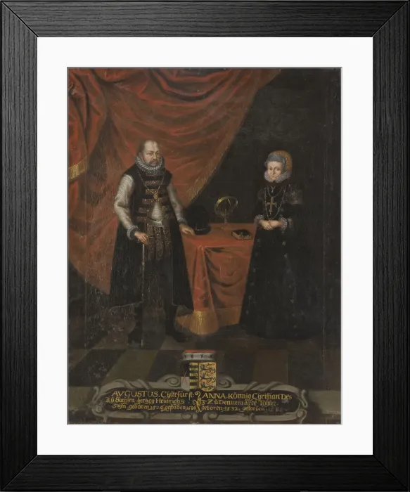 Framed Print : Portrait of Augustus (1526-1586), Elector of Saxony and Anne of Denmark (1532-1585), Electress of Sa Framed Print : Portrait of Augustus (1526-1586), Elector of Saxony and Anne of Denmark (1532-1585), Electress of Sa