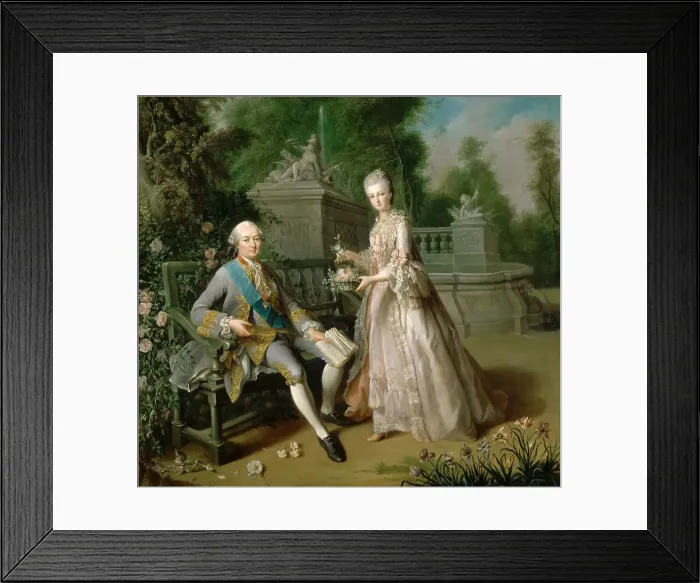 Framed Print : Louis Jean Marie de Bourbon (1725-1793) with his daughter Louise Marie Adelaide de Bourbon (1753-182 Framed Print : Louis Jean Marie de Bourbon (1725-1793) with his daughter Louise Marie Adelaide de Bourbon (1753-182