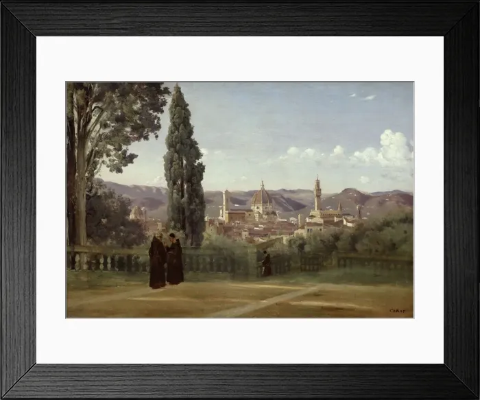 Framed Print : View of Florence from the Boboli Gardens, ca 1835-1840 Framed Print : View of Florence from the Boboli Gardens, ca 1835-1840