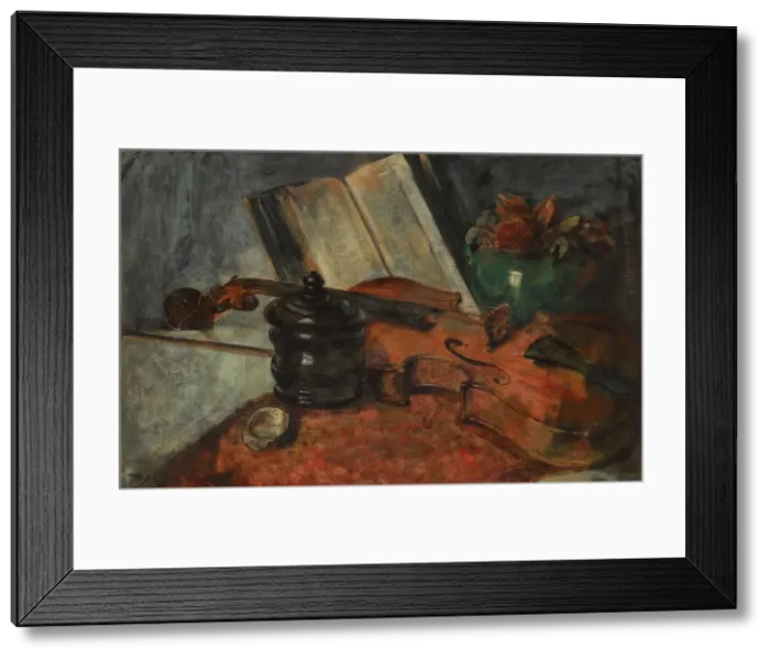 Framed Print : Still life with a violin, 1876 Framed Print : Still life with a violin, 1876