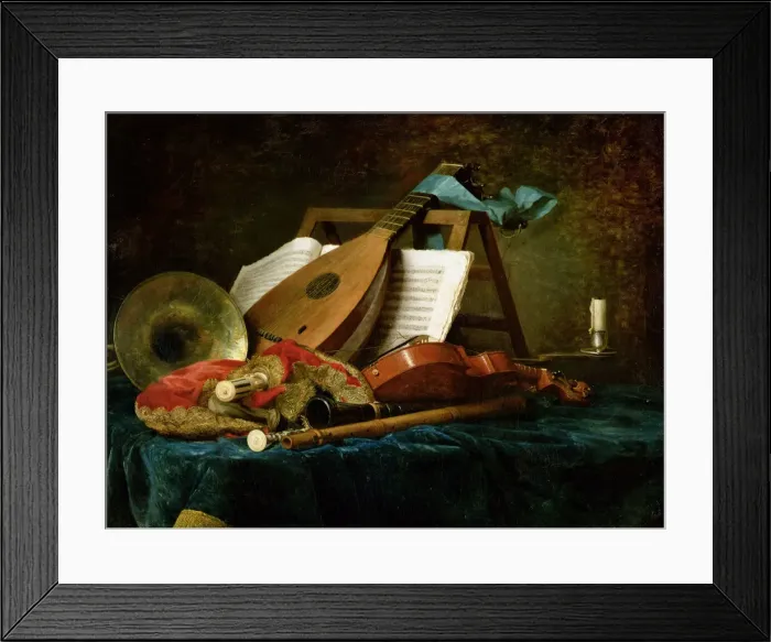 Framed Print : Musical instruments, 1770 Framed Print : Musical instruments, 1770