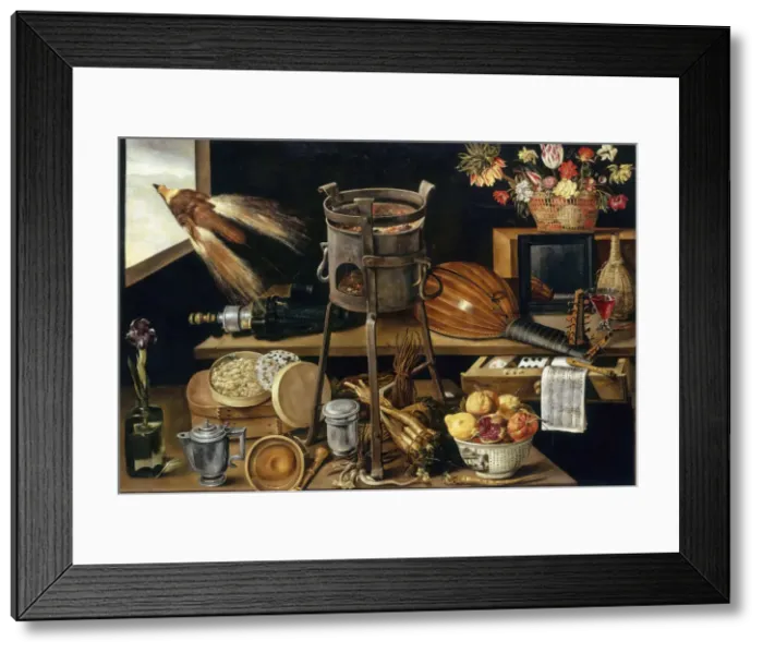 Framed Print : Five Senses and the Four Elements, 1627 Framed Print : Five Senses and the Four Elements, 1627