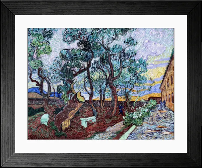 Framed Print : The garden of the hospital at Saint-Remy, 1889 Framed Print : The garden of the hospital at Saint-Remy, 1889