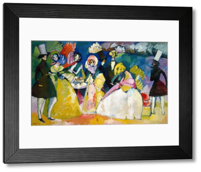 Framed Print : Group in Crinolines (Reifrockgesellschaft), 1909 Framed Print : Group in Crinolines (Reifrockgesellschaft), 1909