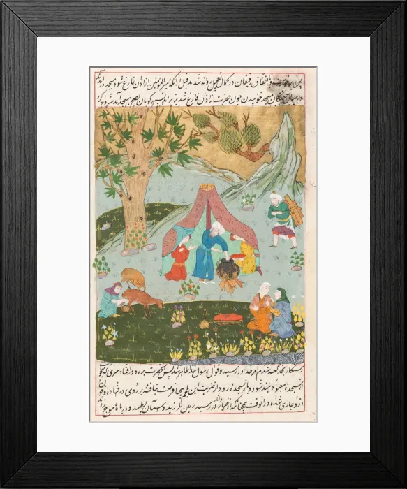 Framed Print : Peasants preparing a meal, Early 19th cen Framed Print : Peasants preparing a meal, Early 19th cen