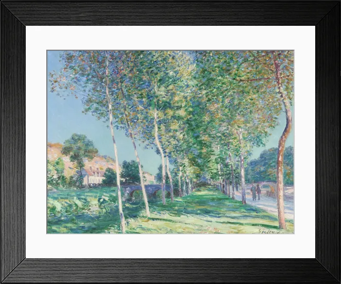 Framed Print : The Lane of Poplars at Moret-sur-Loing, 1890