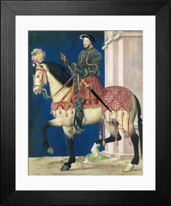 Framed Print : Portrait of Francis I (1494-1547), King of France, on the horseback, c. 1540 Framed Print : Portrait of Francis I (1494-1547), King of France, on the horseback, c. 1540