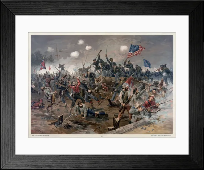 Framed Print : The Battle of Spotsylvania Court House, 1887 Framed Print : The Battle of Spotsylvania Court House, 1887