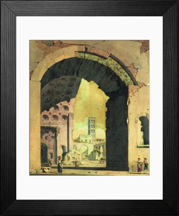Framed Print : The Basilica of Maxentius and Constantine in the Roman Forum, c. 1824 Framed Print : The Basilica of Maxentius and Constantine in the Roman Forum, c. 1824