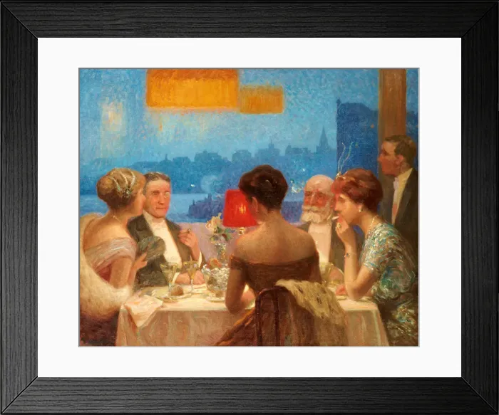 Framed Print : Dinner company Framed Print : Dinner company