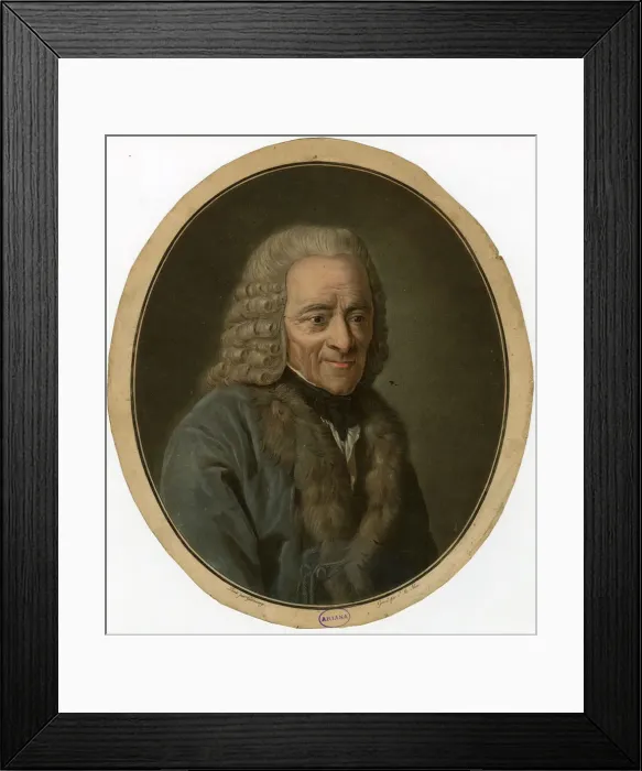 Framed Print : Portrait of Francois Marie Arouet de Voltaire (1694-1778), 1791 Framed Print : Portrait of Francois Marie Arouet de Voltaire (1694-1778), 1791