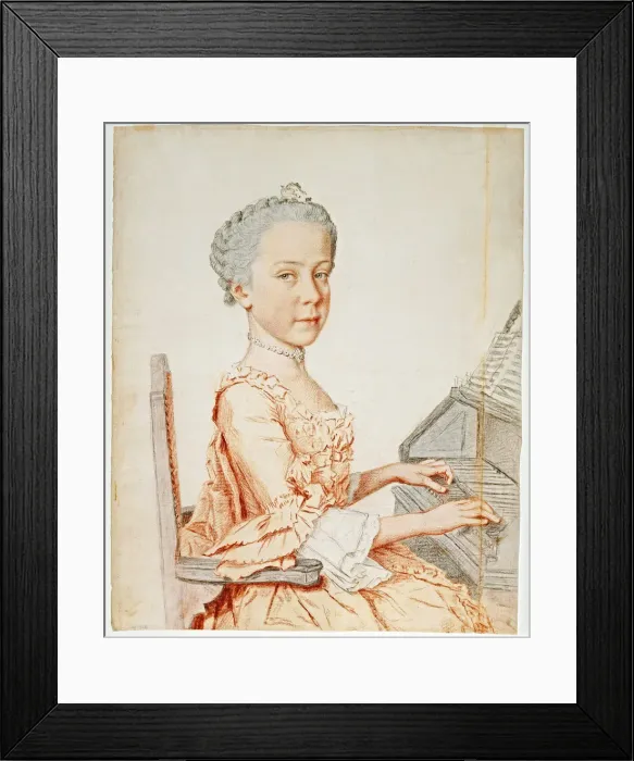 Framed Print : Archduchess Maria Josepha of Austria (1751-1767), at a Harpsichord, 1762 Framed Print : Archduchess Maria Josepha of Austria (1751-1767), at a Harpsichord, 1762