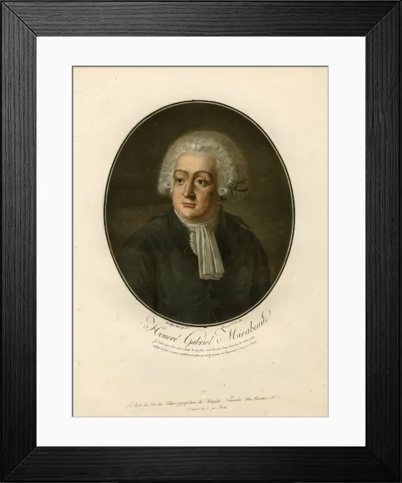 Framed Print : Portrait of Honore Gabriel Riqueti, comte de Mirabeau (1749-1791), 1792 Framed Print : Portrait of Honore Gabriel Riqueti, comte de Mirabeau (1749-1791), 1792