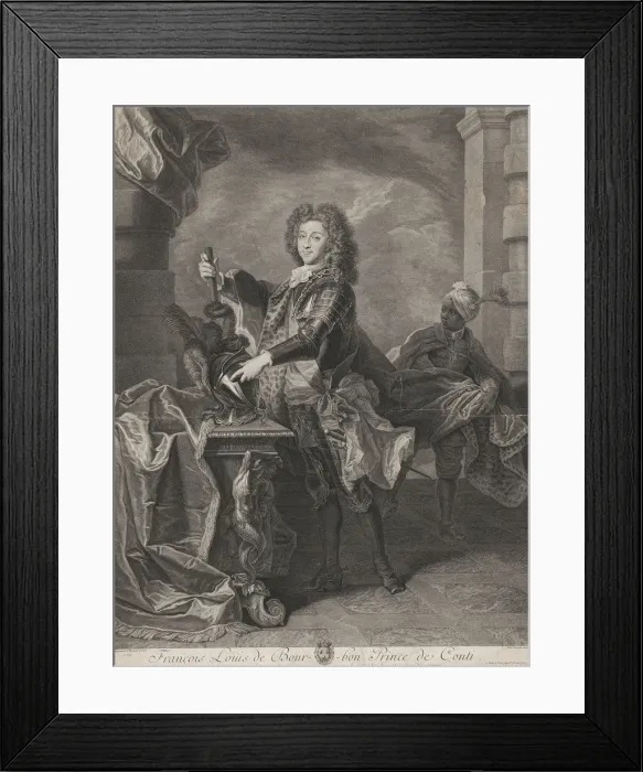Framed Print : Portrait of Louis Francois de Bourbon, Prince of Conti (1717-1776), 1738