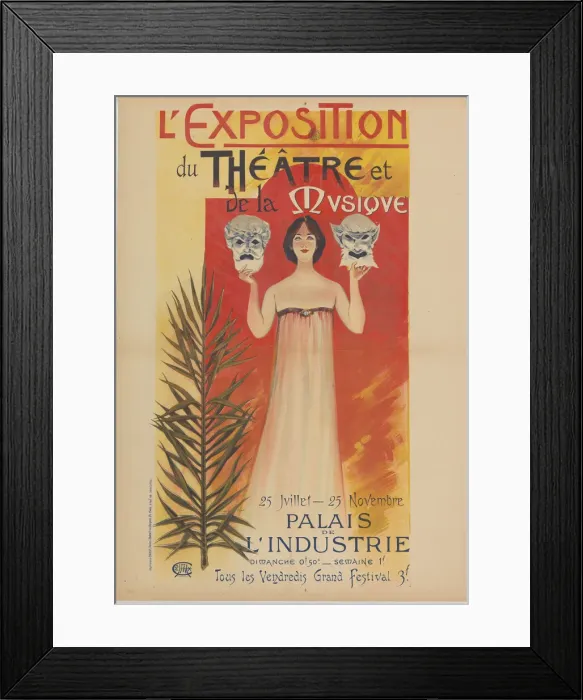 Framed Print : L Exposition du Theatre et de la Musique, 1896 Framed Print : L Exposition du Theatre et de la Musique, 1896