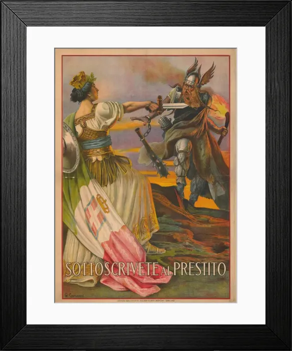 Framed Print : Sottoscrivete al prestito (Signed quickly), 1917 Framed Print : Sottoscrivete al prestito (Signed quickly), 1917