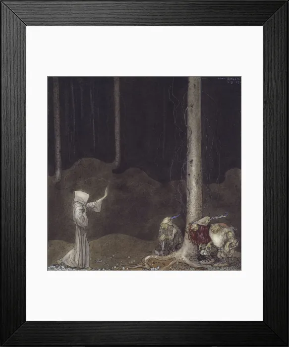 Framed Print : Brother Martin and Three Trolls, 1913 Framed Print : Brother Martin and Three Trolls, 1913