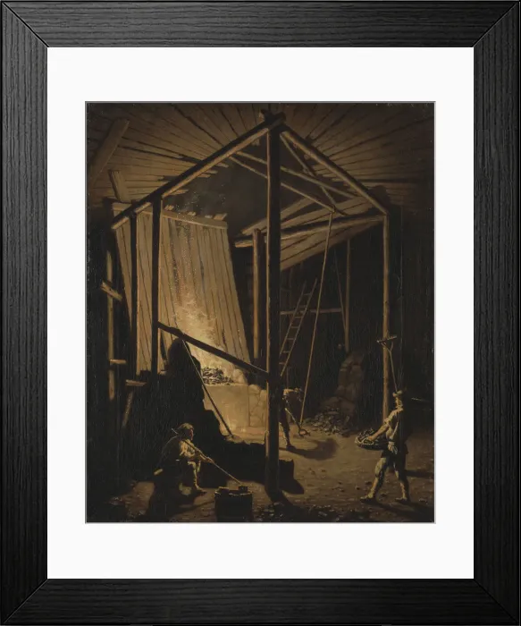 Framed Print : Copper Foundry at the Falun Mine, ca 1784 Framed Print : Copper Foundry at the Falun Mine, ca 1784