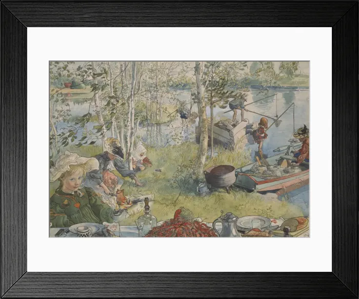 Framed Print : Crayfishing Framed Print : Crayfishing