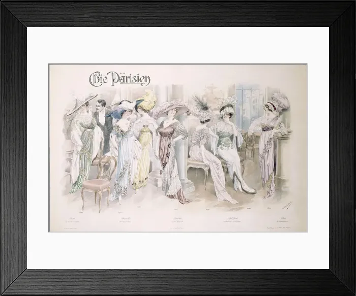 Framed Print : Chic Parisien. Fashion plate, 1910s Framed Print : Chic Parisien. Fashion plate, 1910s