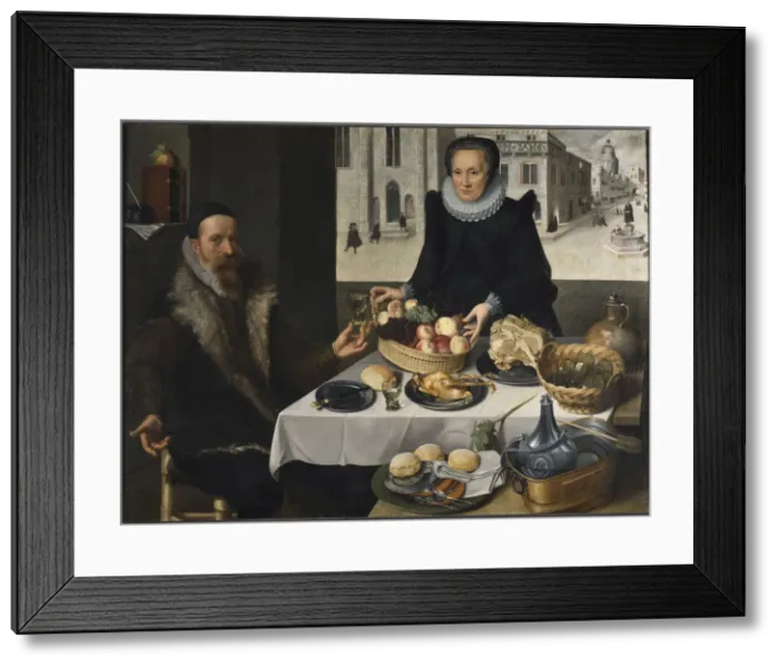 Framed Print : Double Portrait of an Elderly Couple Framed Print : Double Portrait of an Elderly Couple