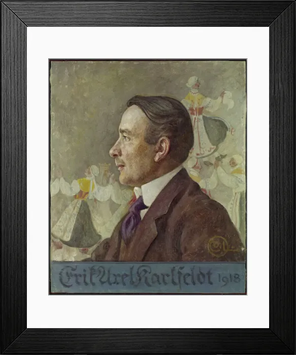 Framed Print : Portrait of the poet Erik Axel Karlfeldt (1864-1931), 1918 Framed Print : Portrait of the poet Erik Axel Karlfeldt (1864-1931), 1918