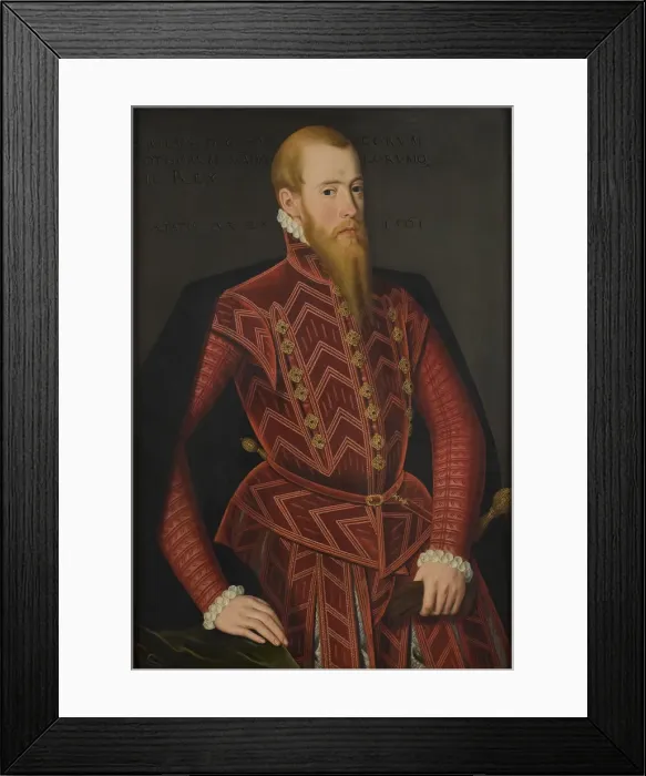 Framed Print : Portrait of King Eric XIV of Sweden (1533-1577) Framed Print : Portrait of King Eric XIV of Sweden (1533-1577)