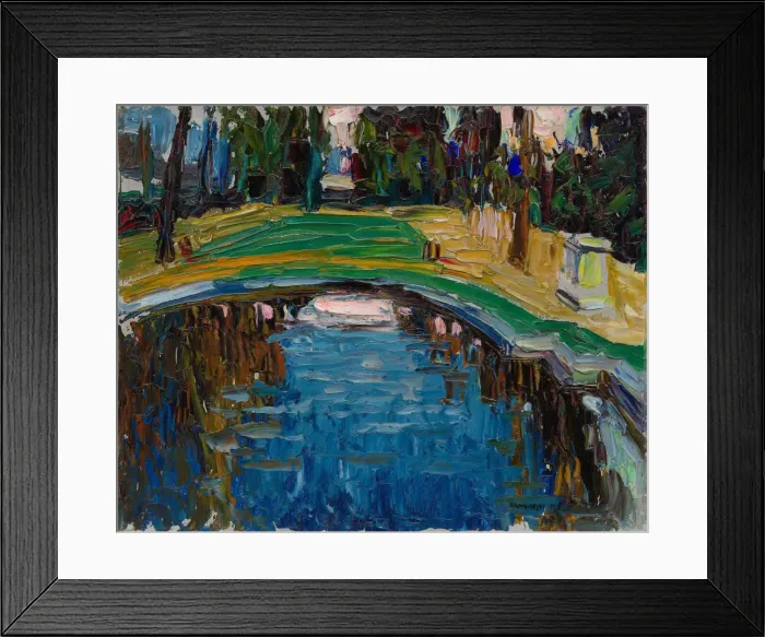 Framed Print : Pond in the Park, c. 1906 Framed Print : Pond in the Park, c. 1906