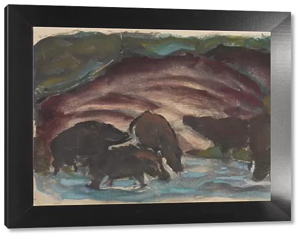 Wild Boars in the Water, 1910-1911