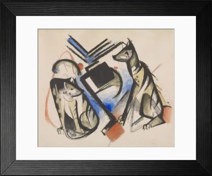 Framed Print : Two Wolves, 1913 Framed Print : Two Wolves, 1913