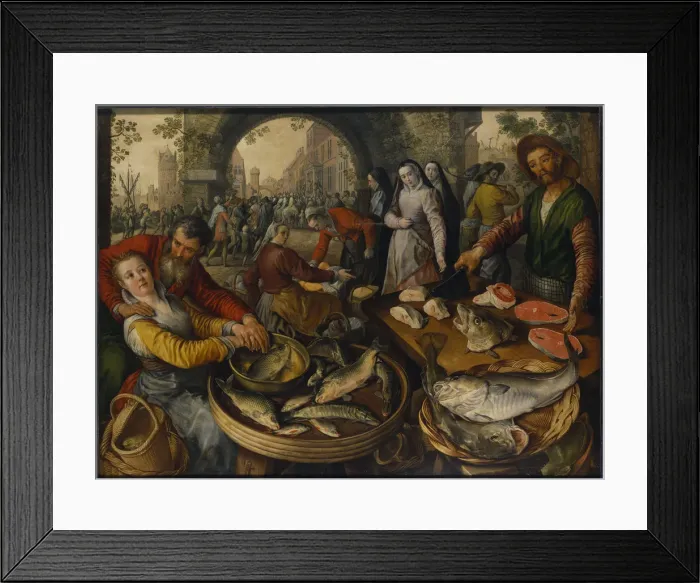 Framed Print : A Fish Market with Ecce Homo, 1570 Framed Print : A Fish Market with Ecce Homo, 1570