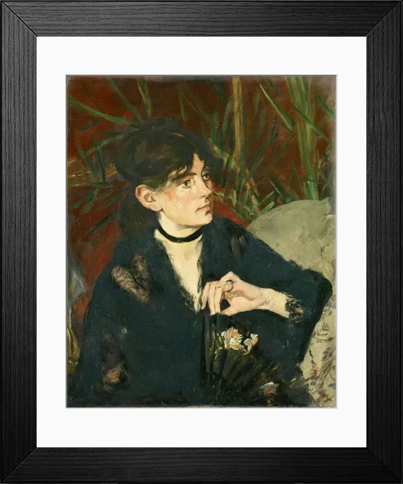 Framed Print : Berthe Morisot with a Fan, 1874