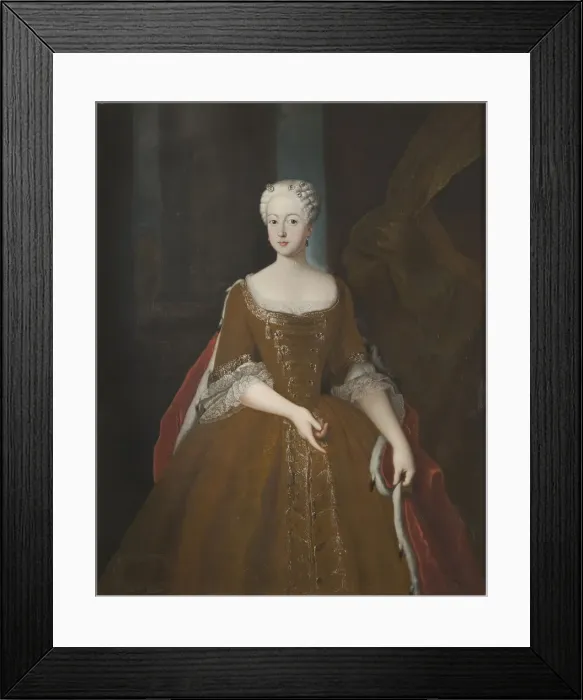 Framed Print : Portrait of Princess Friederike Luise of Prussia (1714-1784), Margravine of Brandenburg-Ansbach, 172