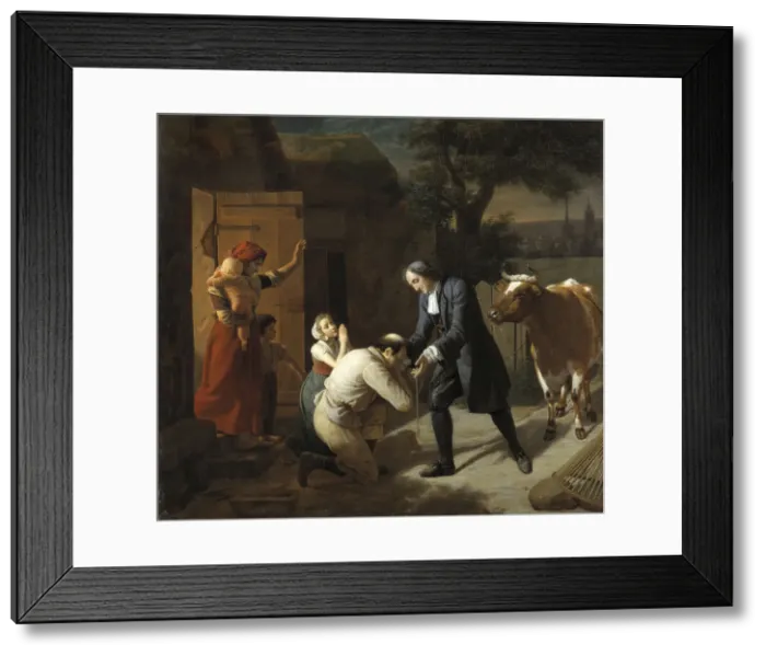 Framed Print : Fenelon returns a Stolen Cow to a Peasant Framed Print : Fenelon returns a Stolen Cow to a Peasant