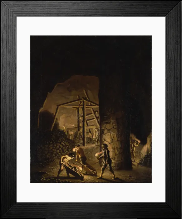 Framed Print : Gallery in Falun Copper Mine, ca 1784 Framed Print : Gallery in Falun Copper Mine, ca 1784