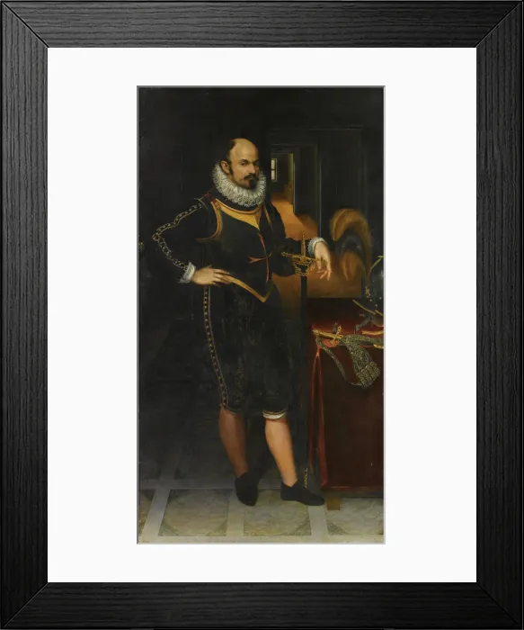 Framed Print : Portrait of a Gentleman in Armor, 1581 Framed Print : Portrait of a Gentleman in Armor, 1581