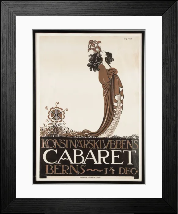 Framed Print : Artist Club Cabaret Berns, 1914 Framed Print : Artist Club Cabaret Berns, 1914