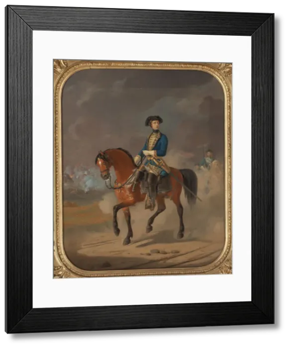 Framed Print : Portrait of the King Charles XII of Sweden (1682-1718) on horseback, 1863 Framed Print : Portrait of the King Charles XII of Sweden (1682-1718) on horseback, 1863