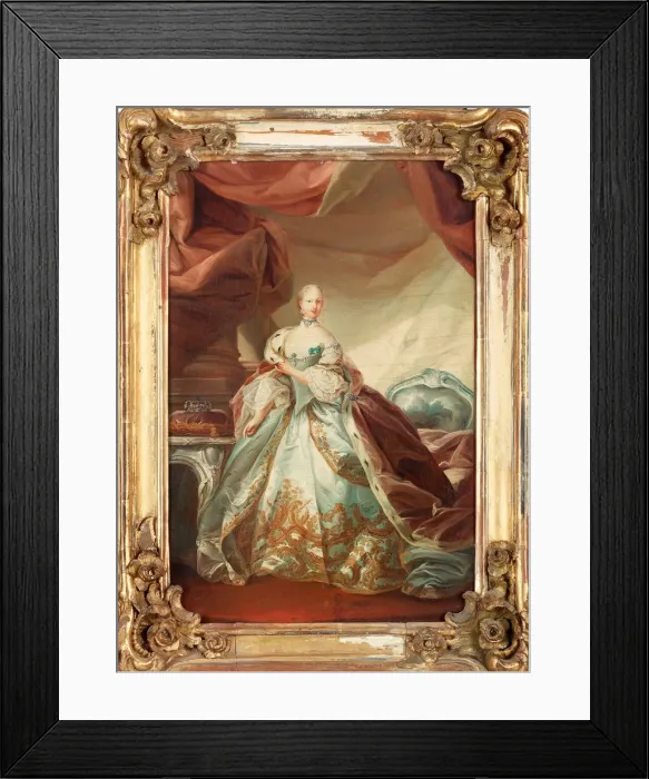 Framed Print : Portrait of Juliane Marie (1729-1796), Queen of Denmark and Norway Framed Print : Portrait of Juliane Marie (1729-1796), Queen of Denmark and Norway