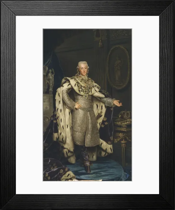 Framed Print : Portrait of King Gustav III of Sweden (1746-1792), 1777 Framed Print : Portrait of King Gustav III of Sweden (1746-1792), 1777