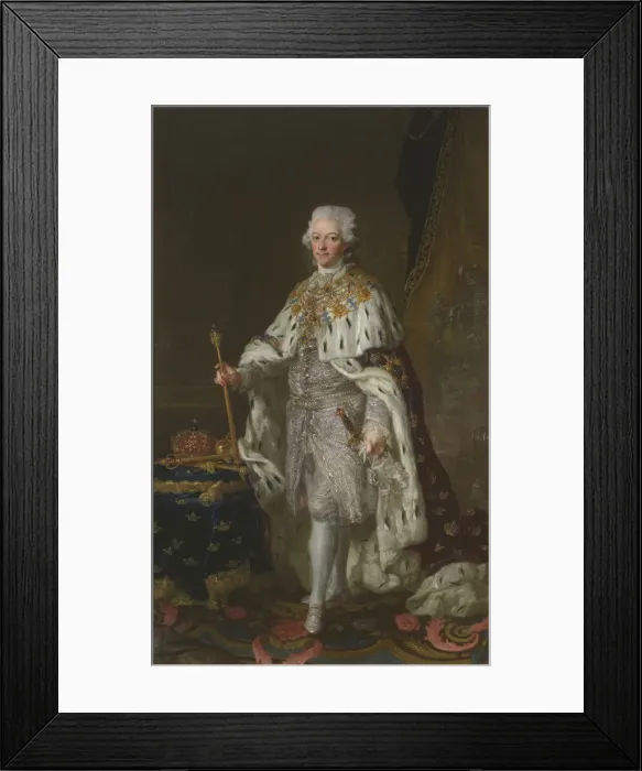Framed Print : Portrait of King Gustav III of Sweden (1746-1792) Framed Print : Portrait of King Gustav III of Sweden (1746-1792)