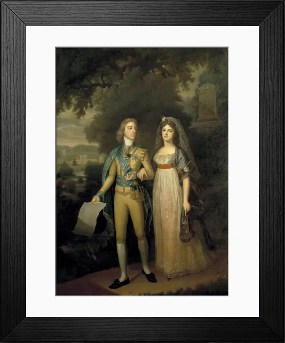 Framed Print : Portrait of Gustav IV Adolf of Sweden (1778-1837) and Frederica Dorothea Wilhelmina of Baden (1781-1 Framed Print : Portrait of Gustav IV Adolf of Sweden (1778-1837) and Frederica Dorothea Wilhelmina of Baden (1781-1