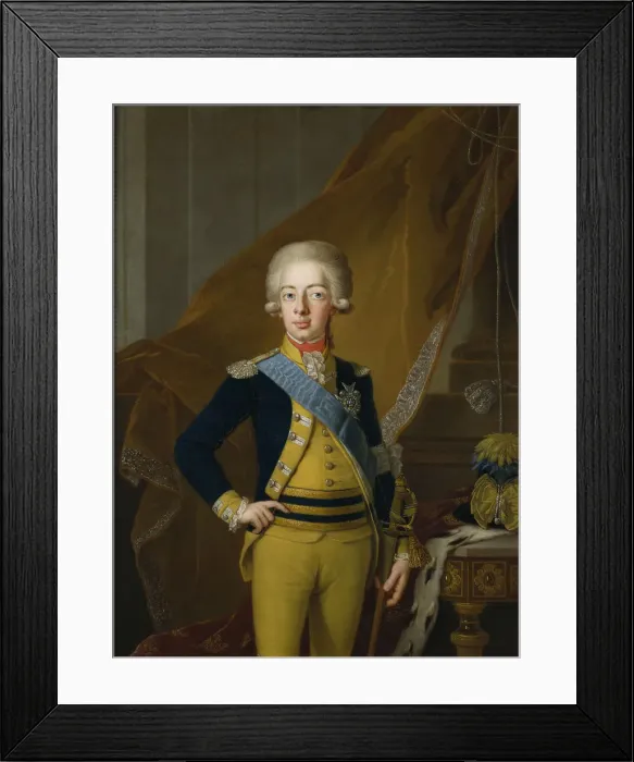 Framed Print : Portrait of Gustav IV Adolf of Sweden (1778-1837), 1793 Framed Print : Portrait of Gustav IV Adolf of Sweden (1778-1837), 1793