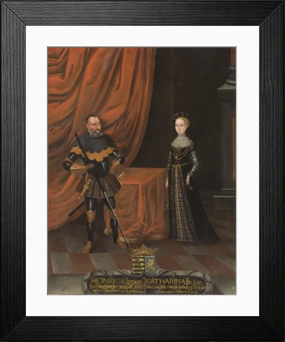 Framed Print : Duke Henry the Pious (1473-1541) and Duchess Catherine of Mecklenburg (1487-1561) Framed Print : Duke Henry the Pious (1473-1541) and Duchess Catherine of Mecklenburg (1487-1561)