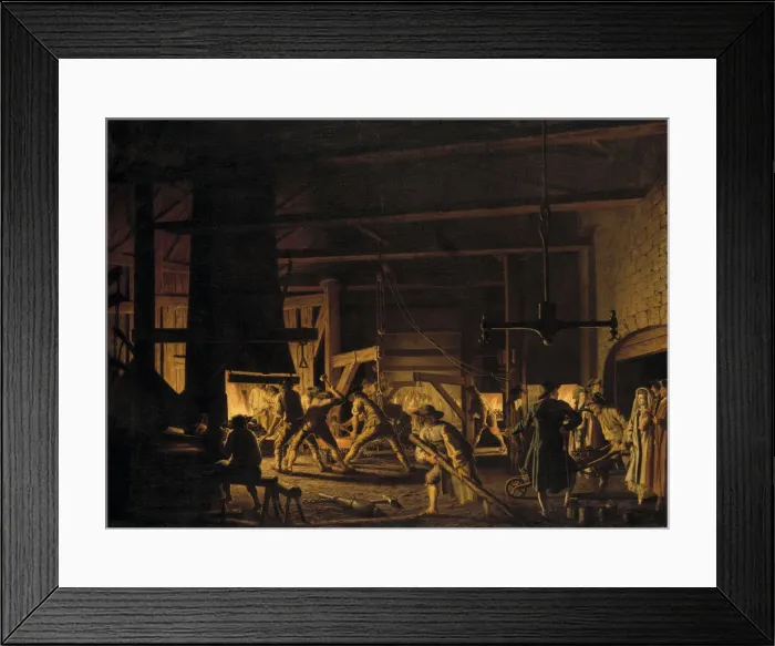 Framed Print : Visit to the Anchor Forge at Soderfors, 1782 Framed Print : Visit to the Anchor Forge at Soderfors, 1782