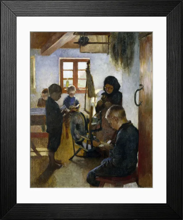 Framed Print : In the Village School, 1884