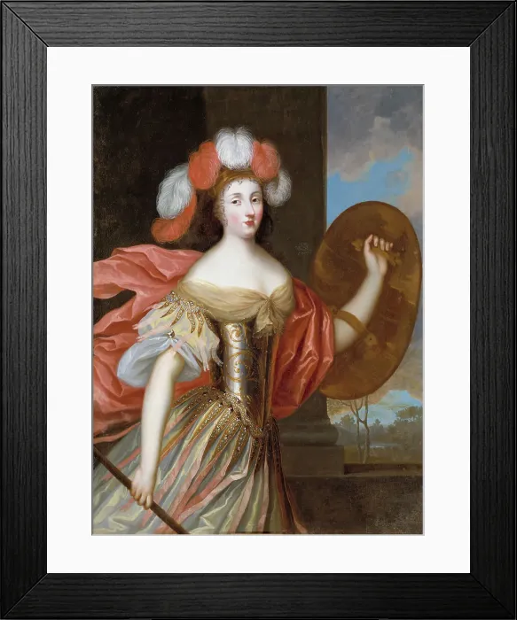 Framed Print : Portrait of Olympia Mancini (1638-1708), comtess of Soissons as Athena Framed Print : Portrait of Olympia Mancini (1638-1708), comtess of Soissons as Athena