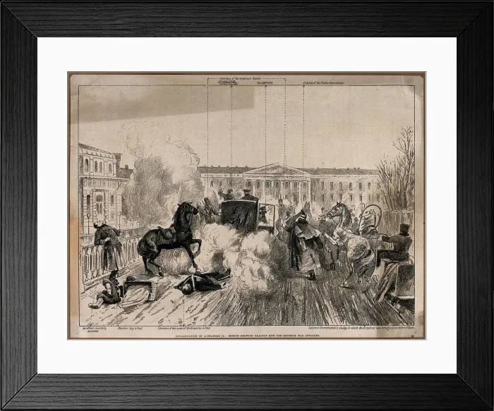 Framed Print : The Assassination of Alexander II on 13 March 1881, 1881 Framed Print : The Assassination of Alexander II on 13 March 1881, 1881