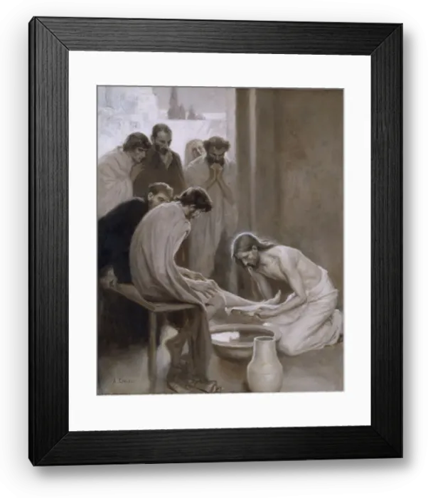 Framed Print : Christ washing the Feet of the Disciples, 1898 Framed Print : Christ washing the Feet of the Disciples, 1898